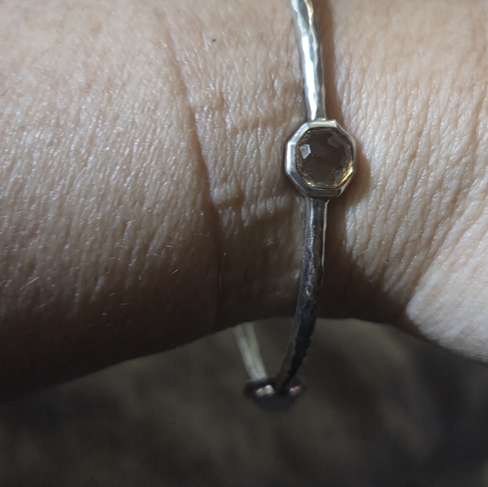 Ippolita Rock Candy 5 Station Bangle, Bronze Turquoise, MOP, Rock Crystal, in SS - Picture 13 of 13